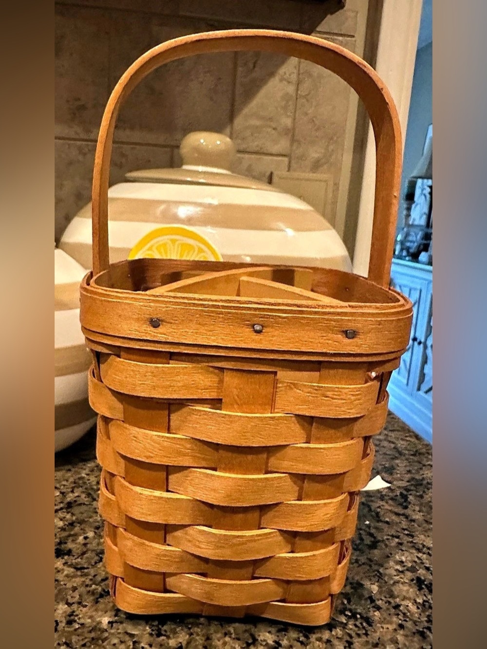 Longaberger Wine Caddy Basket with Dividers